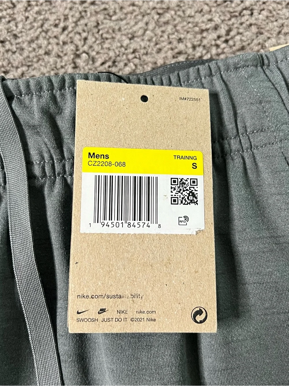 Nike Yoga Dri-FIT Pants Men’s Size Small